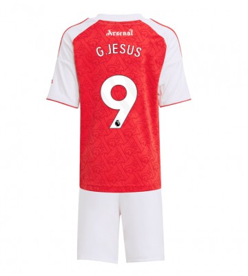 Arsenal Gabriel Jesus #9 Hemmaställ Barn 2025-26 Kortärmad (+ Korta byxor)